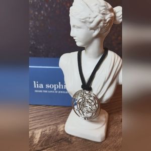 Black Suede Pendant Necklace * Lia Sophia